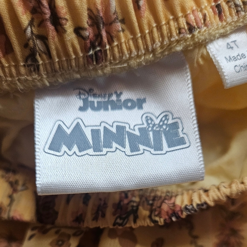 Disney Junior Minnie Girls Yellow And Pink Ruffled Skirt Size 4T - Picture 5 of 12